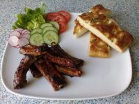 Rippchen mit Focaccia Rippchen mit Focaccia